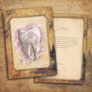 Elegant Vintage Old Fashioned Dental Gift Invitation