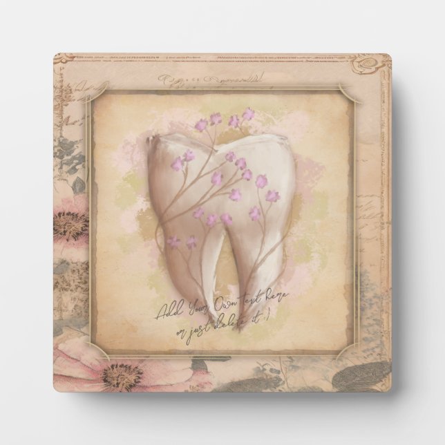 Elegant Vintage Old Fashioned Dental Gift notebook Plaque (Front)