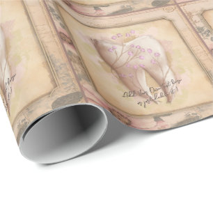 Elegant Vintage Old Fashioned Dental Gift notebook Wrapping Paper