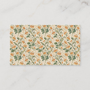Elegant Vintage Orange Lily Floral Pattern Business Card