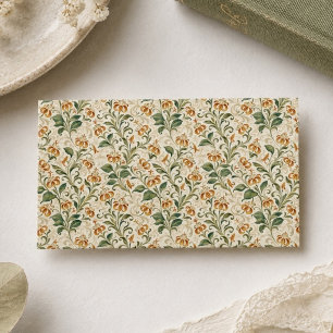 Elegant Vintage Orange Lily Floral Pattern Business Card