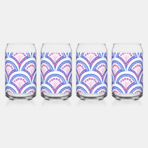 Elegant Vintage Ornamental Artwork Can Glass