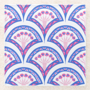 Elegant Vintage Ornamental Artwork Glass Coaster