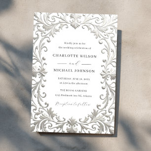 Elegant Vintage Ornate Frame Wedding Invitation