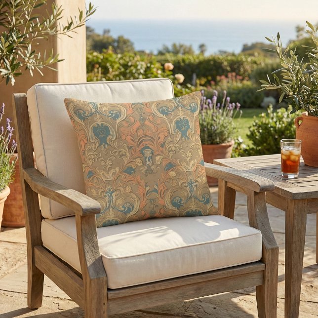 Elegant Vintage Outdoor Throw Pillow (Creator Uploaded)