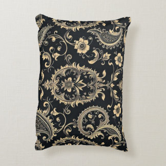 Elegant Vintage Paisley Damask Pattern Decorative Cushion
