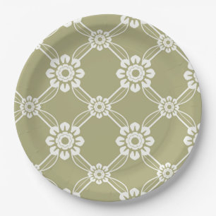Elegant Vintage Pattern Paper Plate