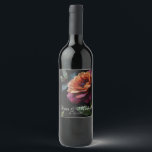 Elegant vintage peachy red floral moody boho wine label<br><div class="desc">This moody floral design featuring rich, dramatic hues and soft painterly textures. Elegant blooms seem to emerge from the shadows, creating a captivating contrast that draws the eye. Perfect for those who appreciate a touch of romantic sophistication. Easily make it your own by selecting Personalise this template and typing in...</div>