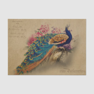 Elegant Vintage Peacock Tissue Paper