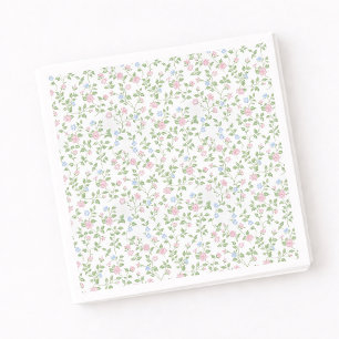Elegant Vintage Pink Blue Floral Baby Shower  Napkin