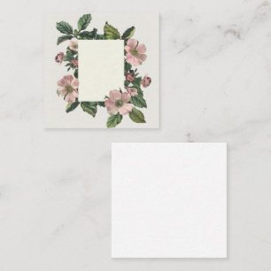 Elegant Vintage Pink Dogwood Flowers Card