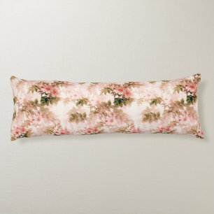 Elegant Vintage Pink Floral Design Bedding Body Cushion