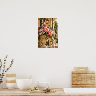 Elegant Vintage Pink Peony Floral Wall Art – Botan