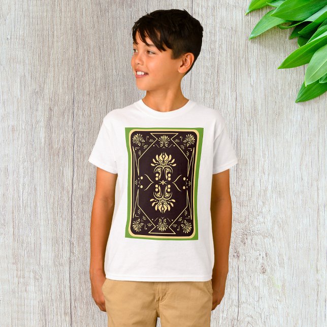 Elegant Vintage Playing Card Black Gold T-Shirt (Creator Uploaded)