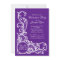 Elegant Vintage Purple Graduation Party Invitation