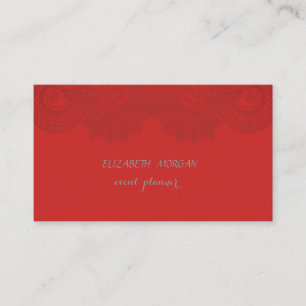 Elegant Vintage ,Red,Lace Business Card