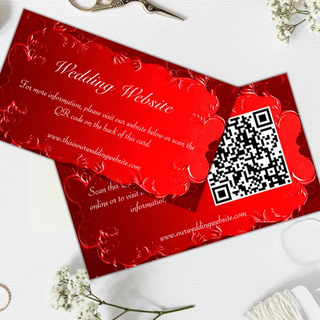 Elegant Vintage Red Website Enclosure Card (Creator Uploaded)