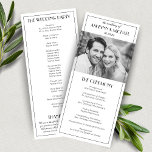Elegant Vintage Roaring 20s Photo Wedding Programme<br><div class="desc">Our Elegant Stylish Vintage Roaring 20s Wedding Photo Program is the perfect accompaniment to your Big Day. Easy to customise with your photo and details.</div>