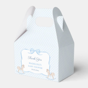 Elegant Vintage Rocking Horse Baby Boy Shower Favour Box