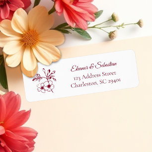 Elegant Vintage Romance Burgundy Floral Wedding