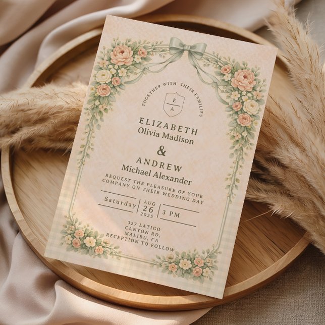Elegant Vintage Rose Arch Wedding Invitation (Creator Uploaded)