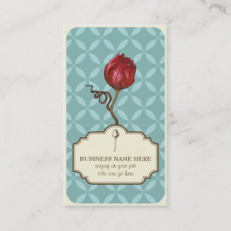 Elegant vintage rose customisable business card