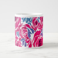 Elegant Vintage Rose Pattern - Red & Pink Floral 