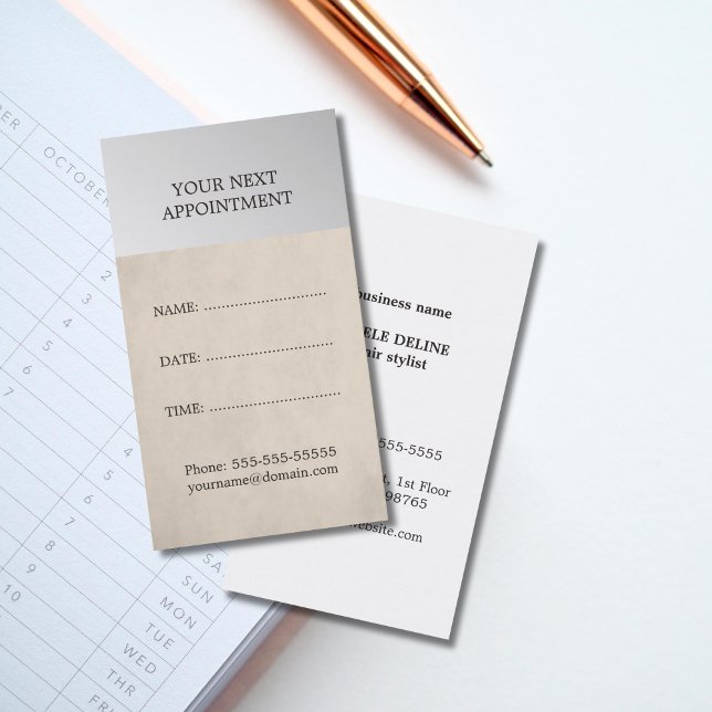 Elegant Vintage Salon Appointment Card (Creator Uploaded)