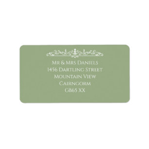 Elegant Vintage Script Return Address Sticker