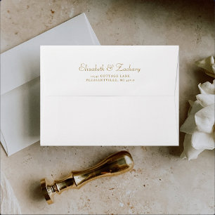 Elegant Vintage Script Wedding Envelope
