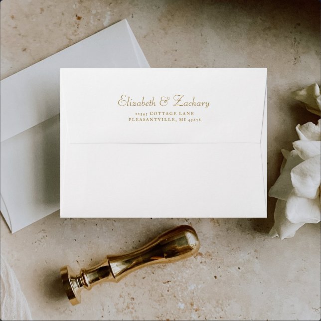 Elegant Vintage Script Wedding Envelope (Creator Uploaded)