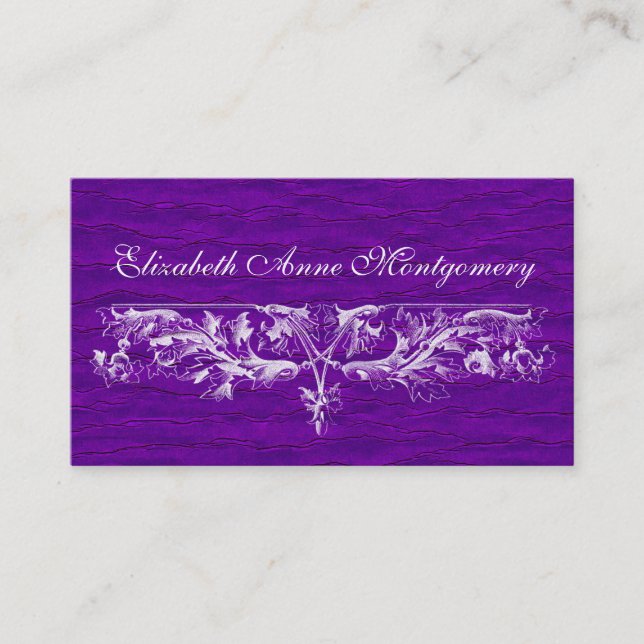 Elegant Vintage Scroll Professional Business Cards (Front)