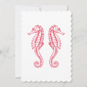Elegant Vintage Seahorse Coastal Graphic