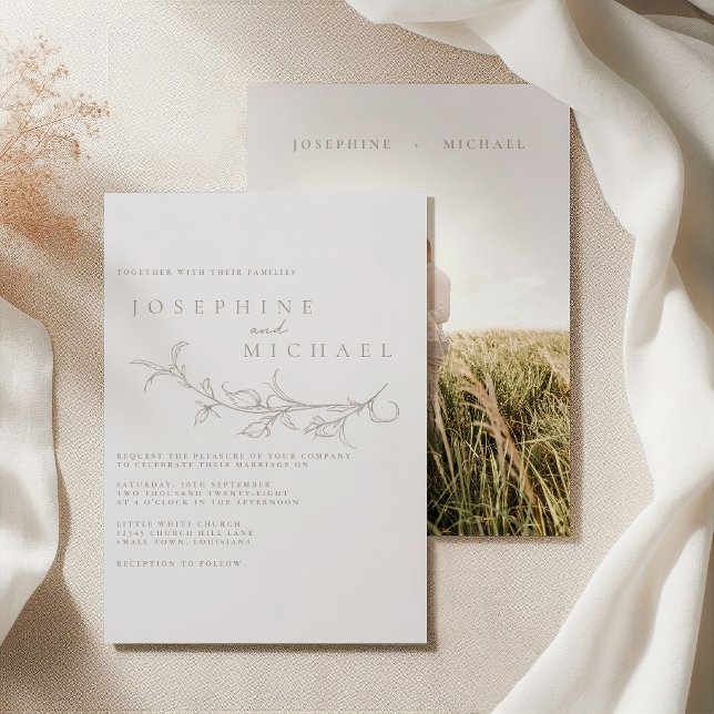 Elegant Vintage Sepia Wedding Invitation (Creator Uploaded)