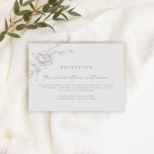 Elegant Vintage Sepia Wedding Reception Cards