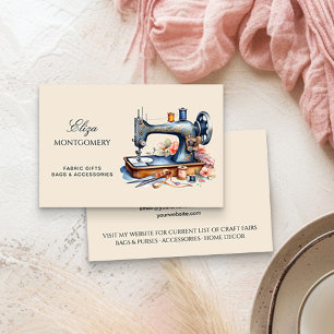 Elegant Vintage Sewing Machine Business Card