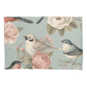 Elegant Vintage Shabby Chic Cottagecore Floral Pillowcase