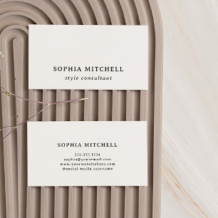 Elegant Vintage   Simple Minimal Black and White Business Card