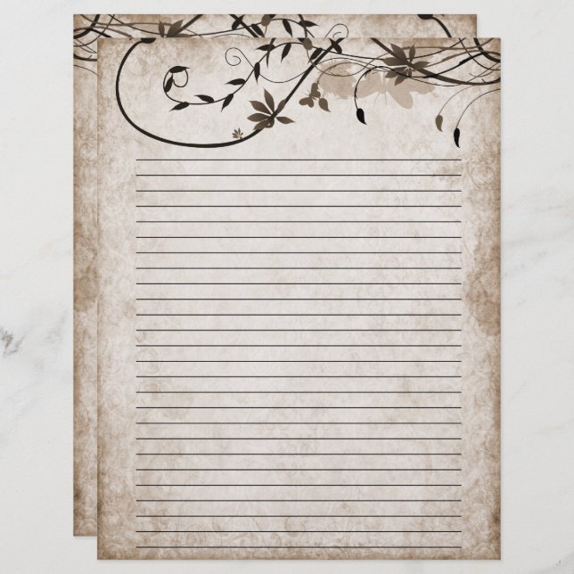 Elegant vintage stationery paper (Front/Back)