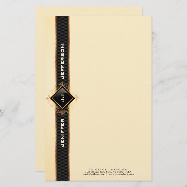 Elegant vintage Stationery Paper (Front/Back)