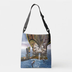 Elegant Vintage Steampunk dragon art Crossbody Bag