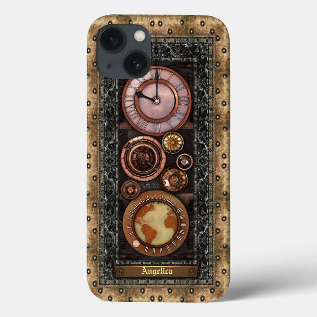Elegant Vintage Steampunk Timepiece Case-Mate iPhone Case (Back)