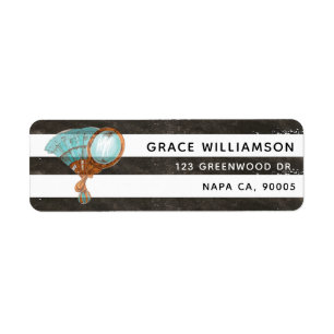 Elegant Vintage Striped Spa Address