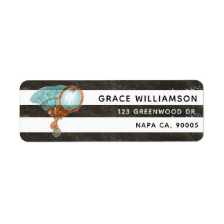 Elegant Vintage Striped Spa Address
