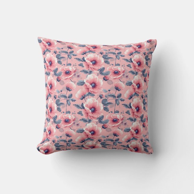 Elegant Vintage Stylish Romantic Floral Chic Cushion (Front)