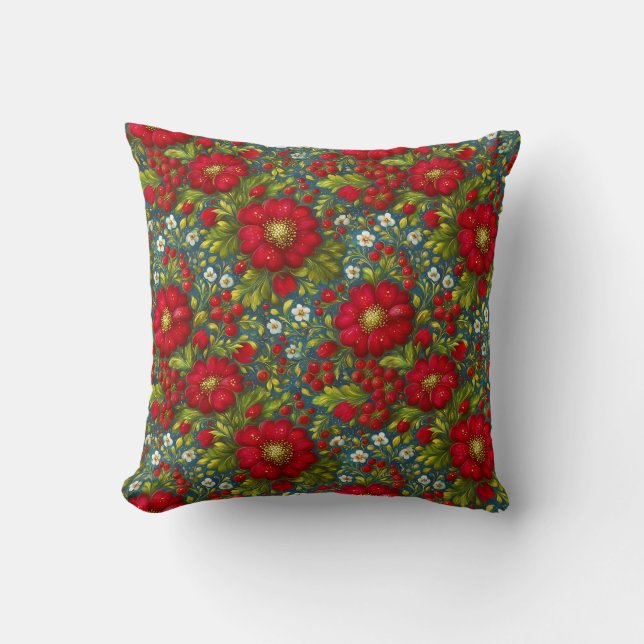 Elegant Vintage Stylish Romantic Floral Chic Cushion (Front)