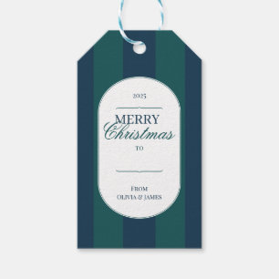 Elegant vintage Tartan Plaid Christmas gift tag