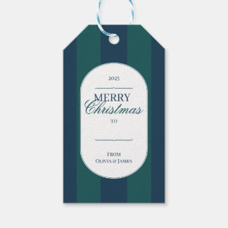 Elegant vintage Tartan Plaid Christmas gift tag
