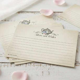 Elegant Vintage Tea Party Advice Card