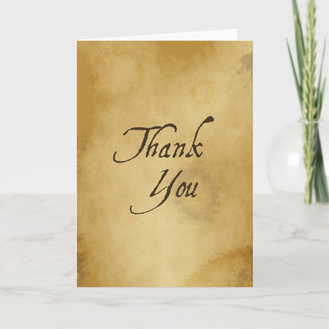 Elegant Vintage Thank You Note Card (Front)